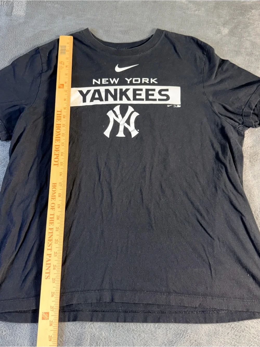 Nike MLB Yankee's Baseball Colaboration T-Shirt Black White Logo's Men's Size XL